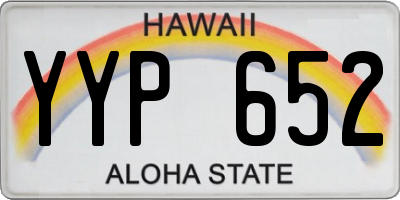 HI license plate YYP652
