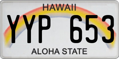 HI license plate YYP653
