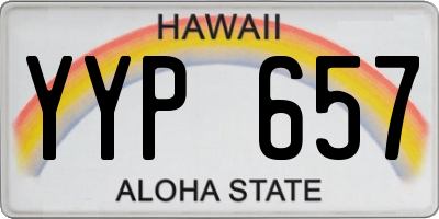 HI license plate YYP657