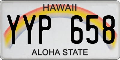 HI license plate YYP658