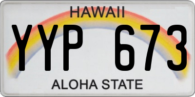 HI license plate YYP673