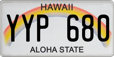 HI license plate YYP680