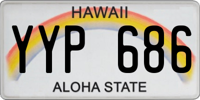 HI license plate YYP686