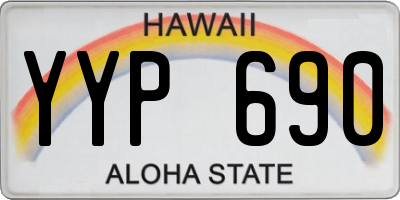 HI license plate YYP690