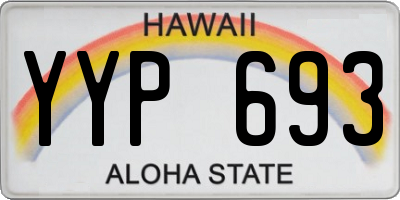 HI license plate YYP693