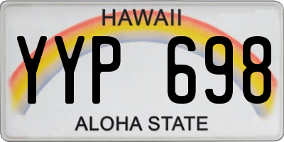 HI license plate YYP698