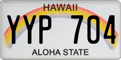HI license plate YYP704