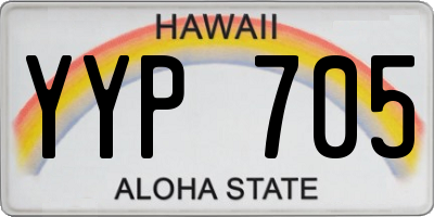 HI license plate YYP705