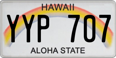 HI license plate YYP707