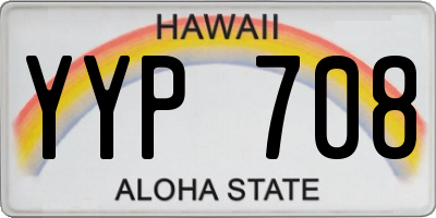 HI license plate YYP708