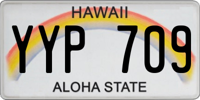 HI license plate YYP709
