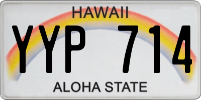 HI license plate YYP714