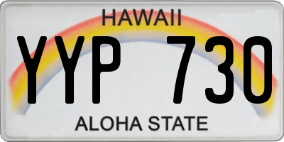 HI license plate YYP730