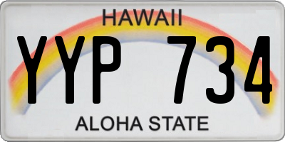 HI license plate YYP734