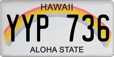 HI license plate YYP736