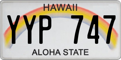 HI license plate YYP747