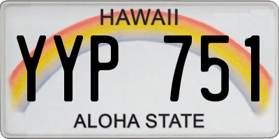 HI license plate YYP751