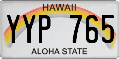 HI license plate YYP765