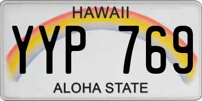 HI license plate YYP769