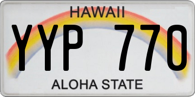 HI license plate YYP770