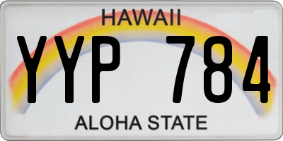 HI license plate YYP784