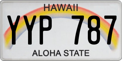 HI license plate YYP787