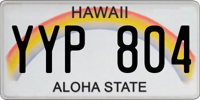 HI license plate YYP804