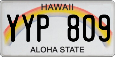 HI license plate YYP809