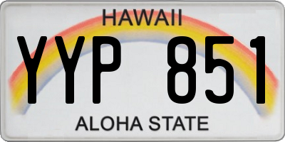 HI license plate YYP851