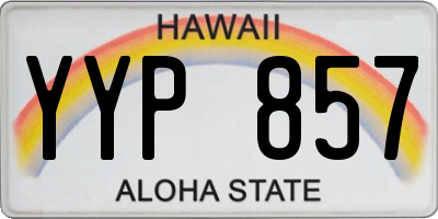 HI license plate YYP857