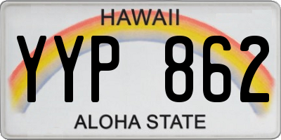 HI license plate YYP862