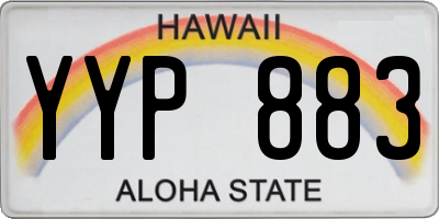 HI license plate YYP883