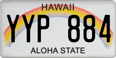 HI license plate YYP884