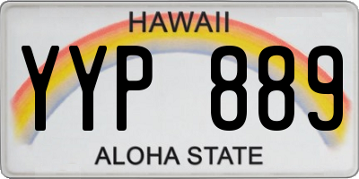 HI license plate YYP889