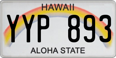 HI license plate YYP893