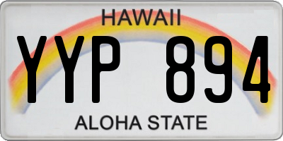 HI license plate YYP894