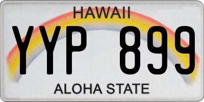 HI license plate YYP899