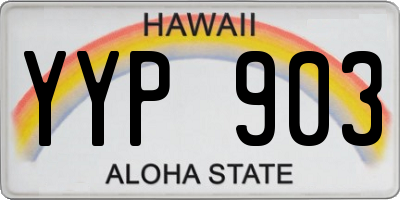 HI license plate YYP903