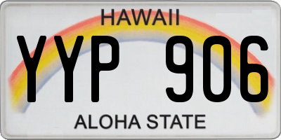HI license plate YYP906