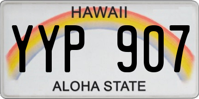 HI license plate YYP907