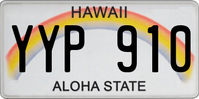 HI license plate YYP910