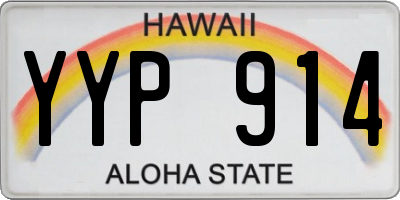 HI license plate YYP914