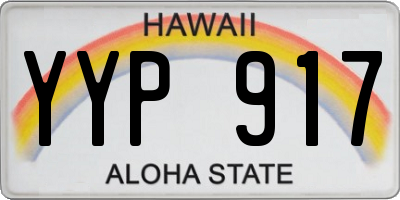 HI license plate YYP917