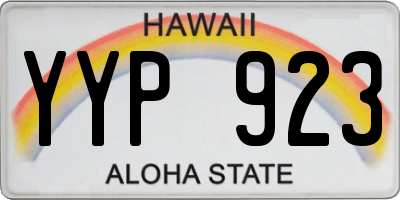 HI license plate YYP923