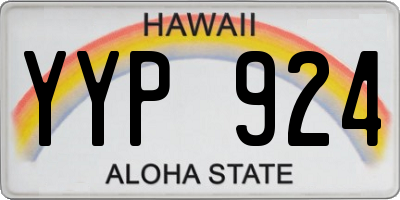 HI license plate YYP924