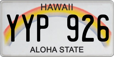 HI license plate YYP926