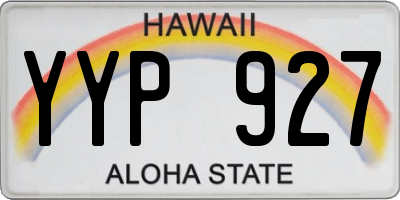HI license plate YYP927