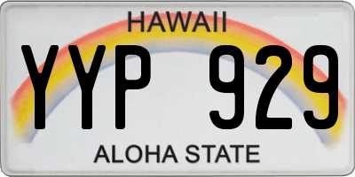 HI license plate YYP929