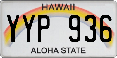 HI license plate YYP936