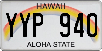 HI license plate YYP940